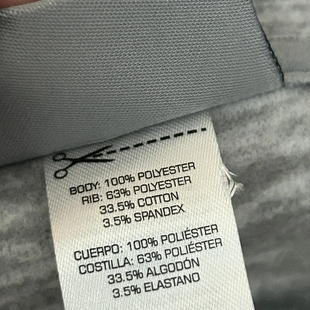 2(X)IST Mens XL Gray Space Dye Quarter Zip Pullover Fleece Jacket Yellow Trim